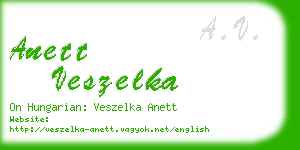 anett veszelka business card